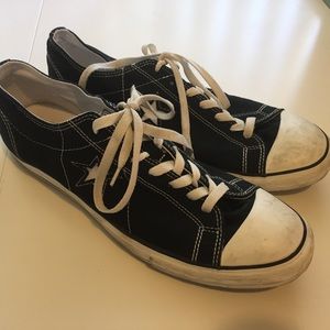 Converse one star black canvas sneakers size 12